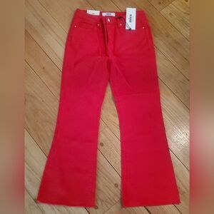 MICA Bright Red Wide Leg Jeans NWT 29